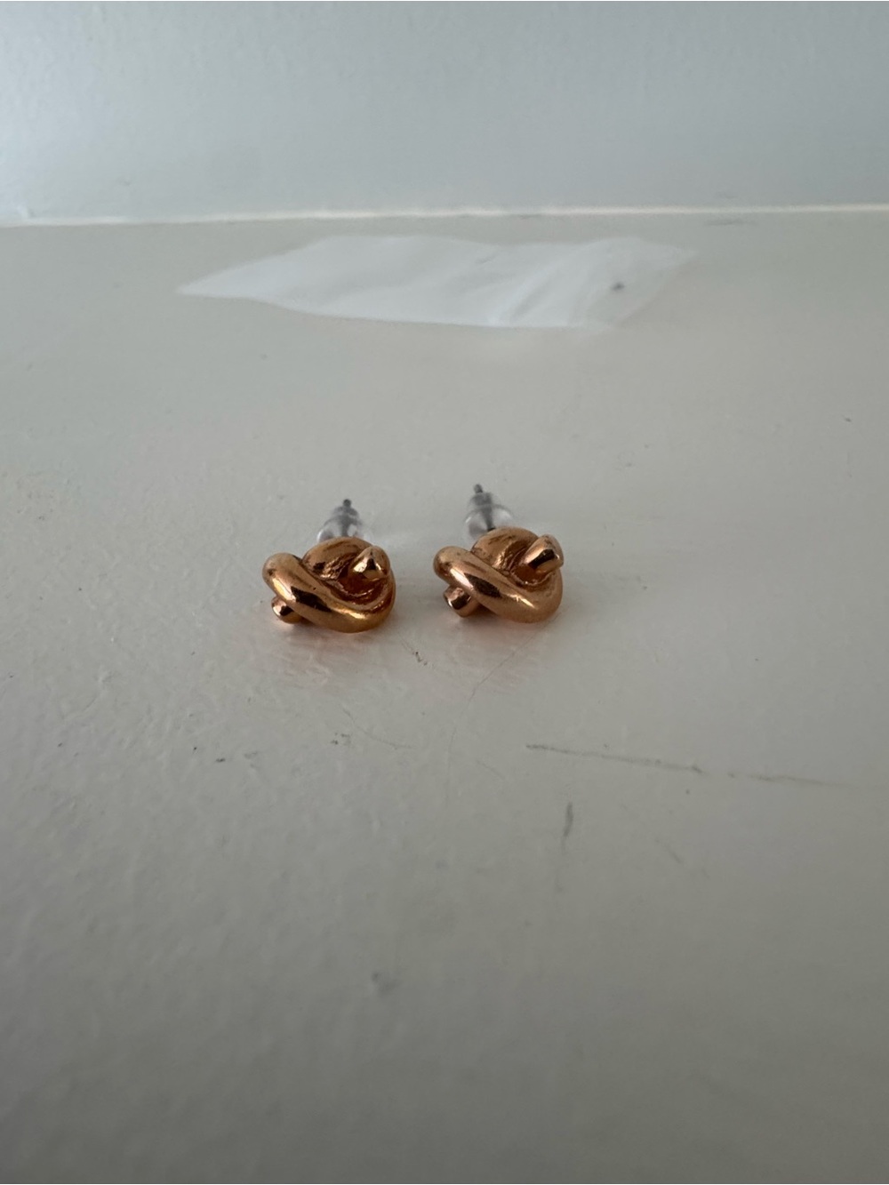 Kate Spade Rose Gold Earrings - Knot style